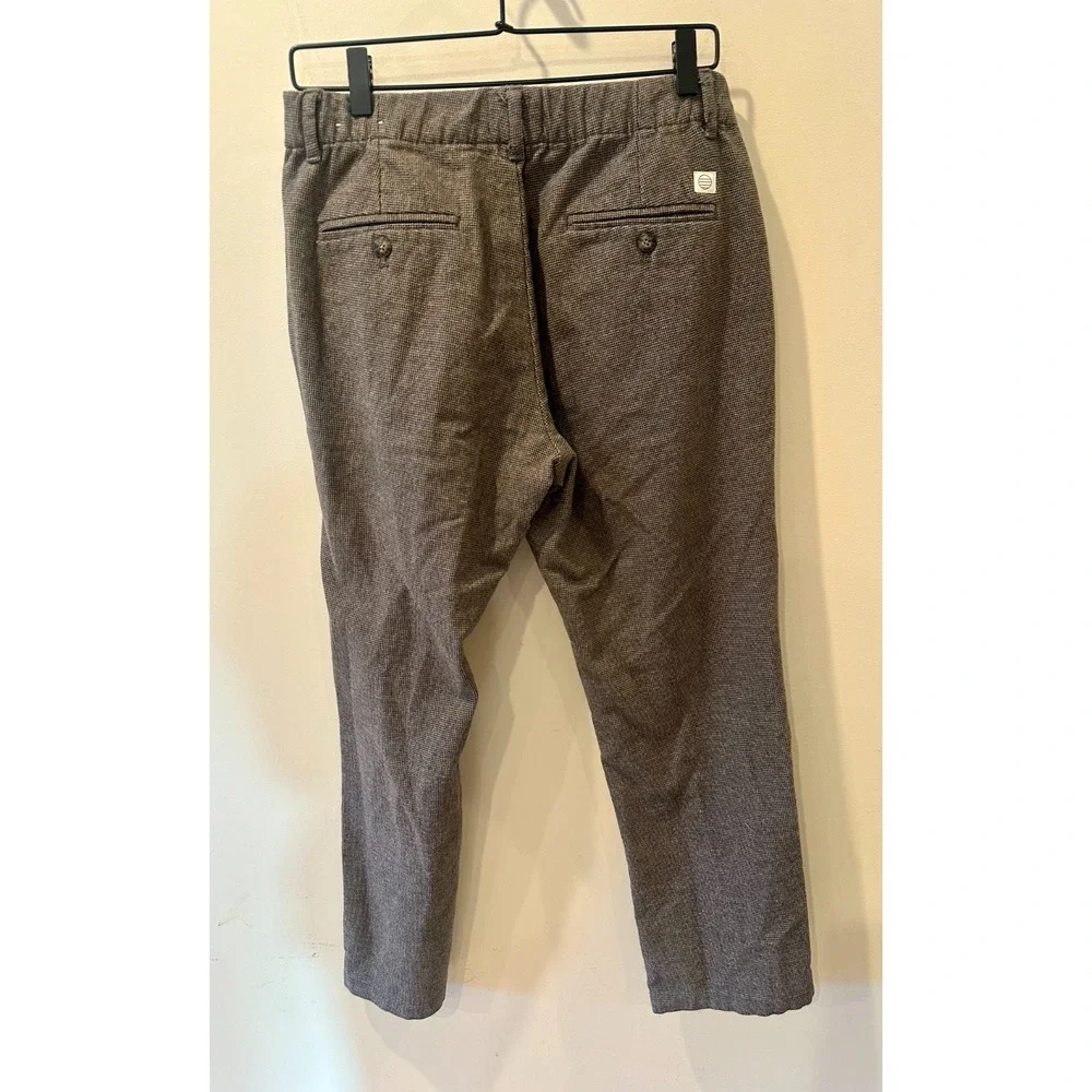 Marine Layer Saturday Slim Straight Houndstooth Chino Pants Sz S30 Classic $148